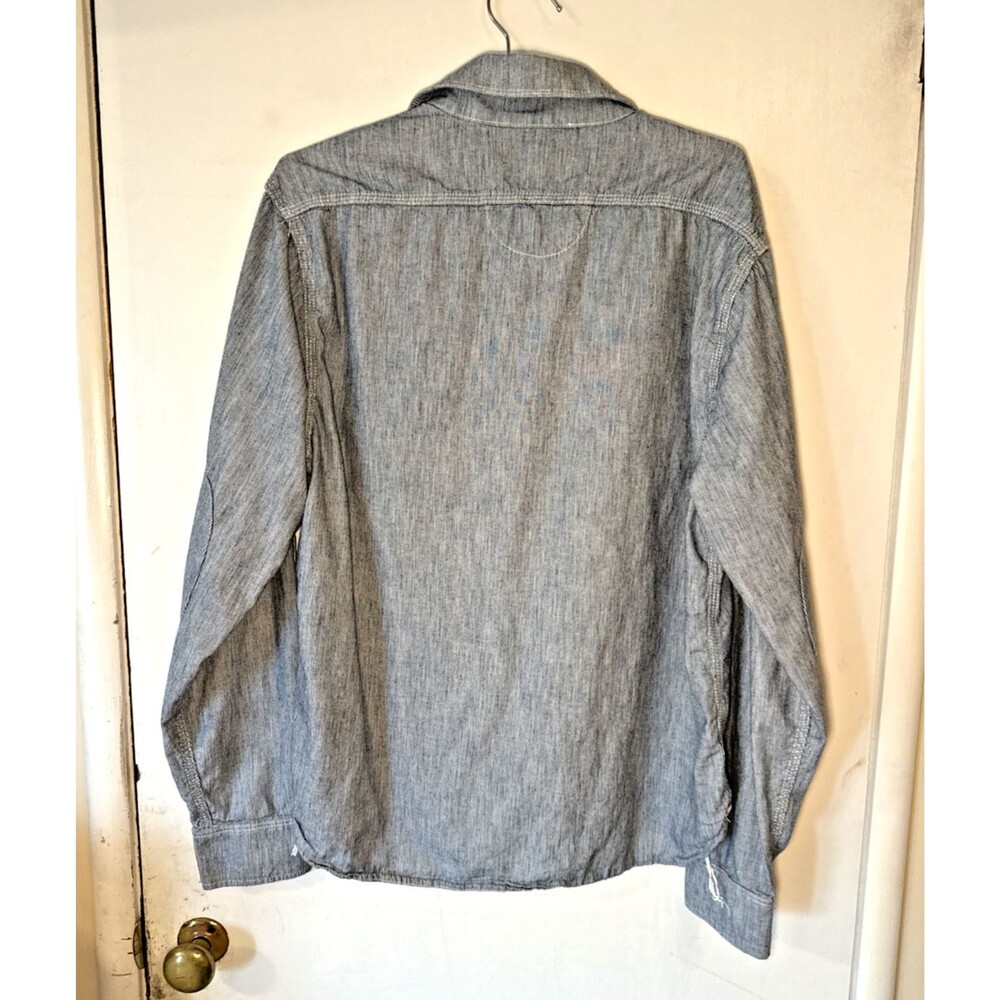Freenote Cloth Lambert Hickory Stripe Long Sleeve Shirt | Men's Large - Picture 4 of 11